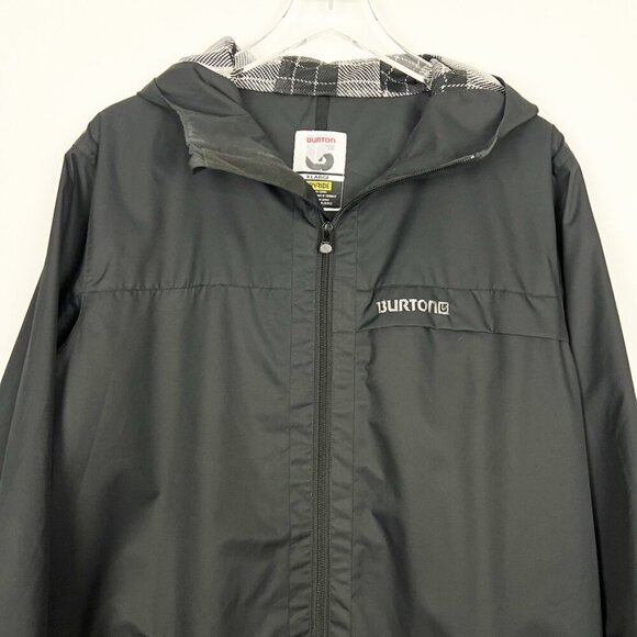 Burton DryRide Hooded Lightweight Jacket Black w/Plaid Lining. Men's Size XL - Picture 2 of 16